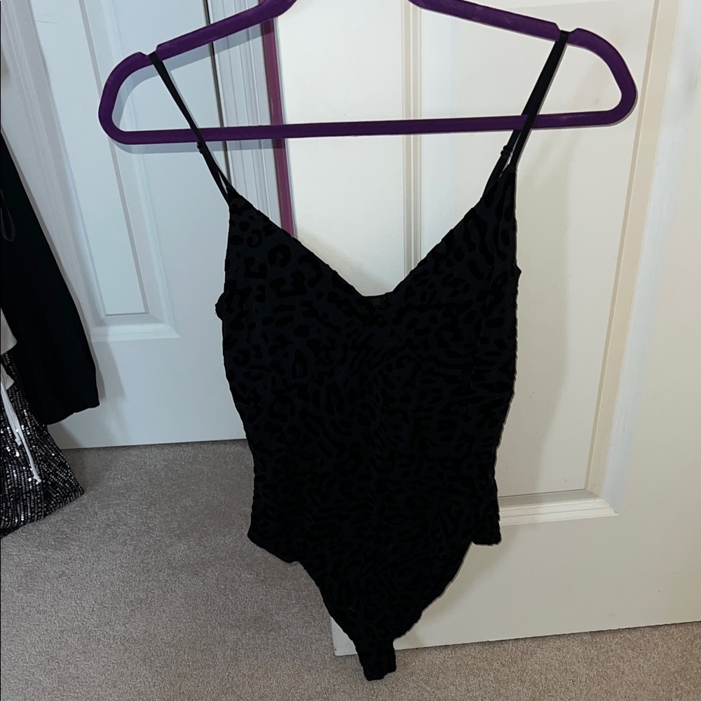Elegant leopard Black Women's Top